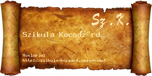 Szikula Kocsárd névjegykártya